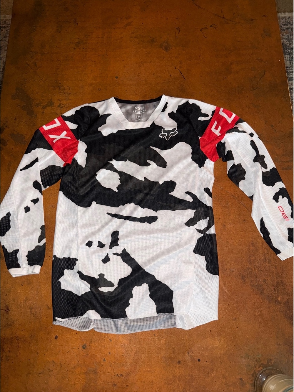 Fox Racing 180 Youth Motocross Jersey Black White Red YL